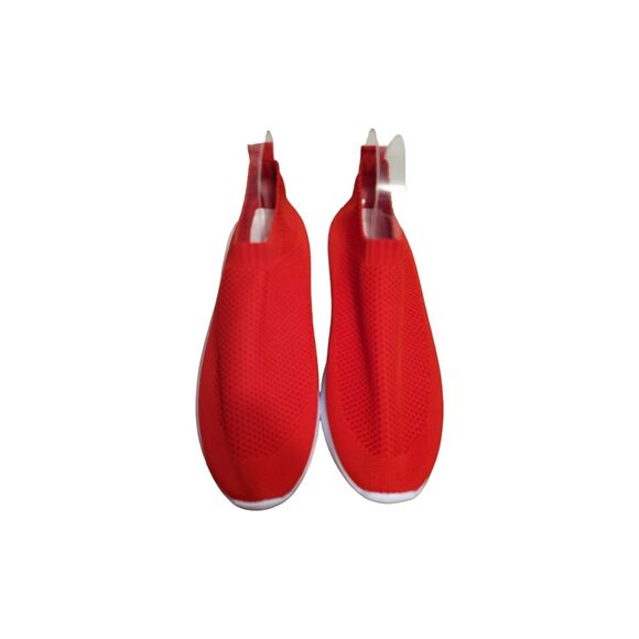 Sacchetto Fashion Sneakers Women 39/ 8.5 Red Slip On Stretchy Low Top - Picture 2 of 7